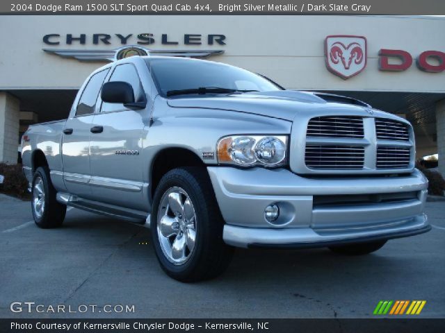 2004 Dodge Ram 1500 SLT Sport Quad Cab 4x4 in Bright Silver Metallic