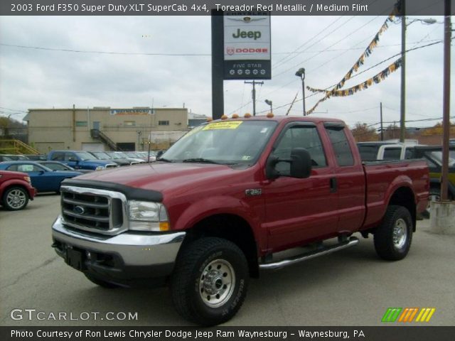 2003 Ford F350 Super Duty XLT SuperCab 4x4 in Toreador Red Metallic