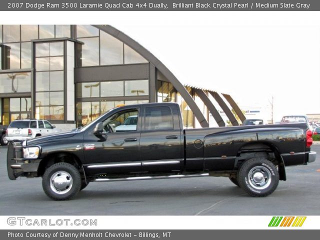 2007 Dodge Ram 3500 Laramie Quad Cab 4x4 Dually in Brilliant Black Crystal Pearl