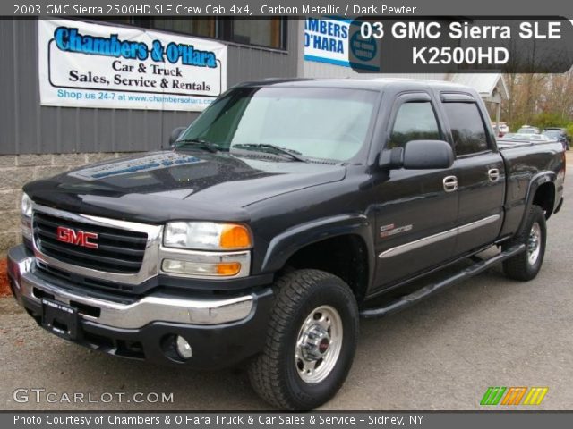 2003 GMC Sierra 2500HD SLE Crew Cab 4x4 in Carbon Metallic