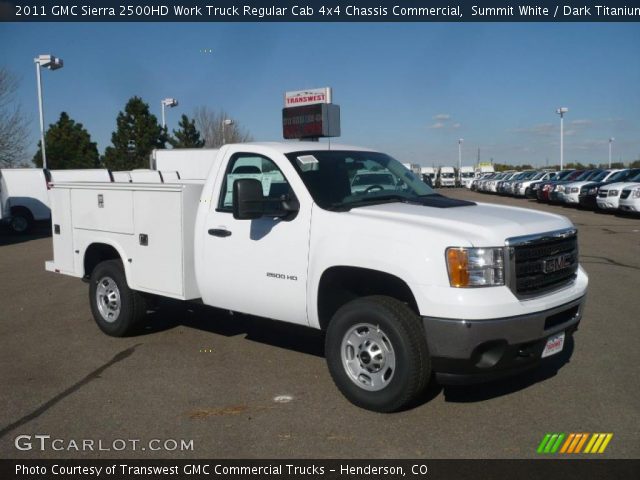 2011 GMC Sierra 2500HD Work Truck Regular Cab 4x4 Chassis Commercial in Summit White