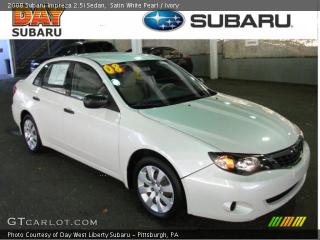 2008 Subaru Impreza 2.5i Sedan in Satin White Pearl