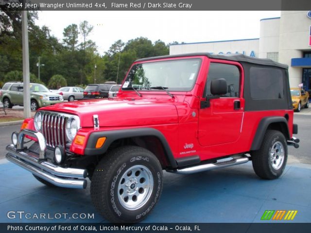 2004 Jeep Wrangler Unlimited 4x4 in Flame Red