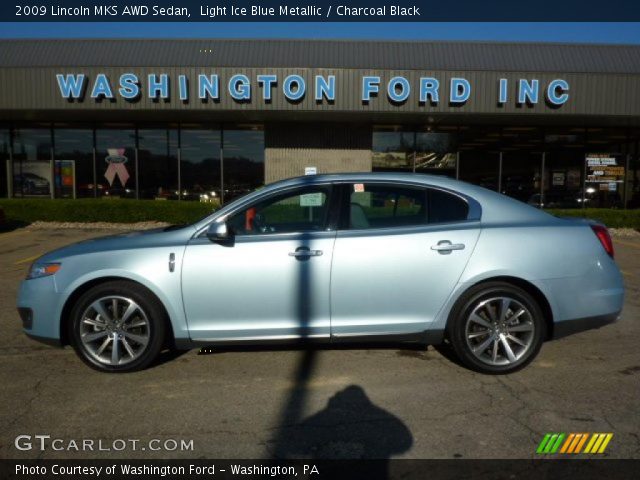 2009 Lincoln MKS AWD Sedan in Light Ice Blue Metallic