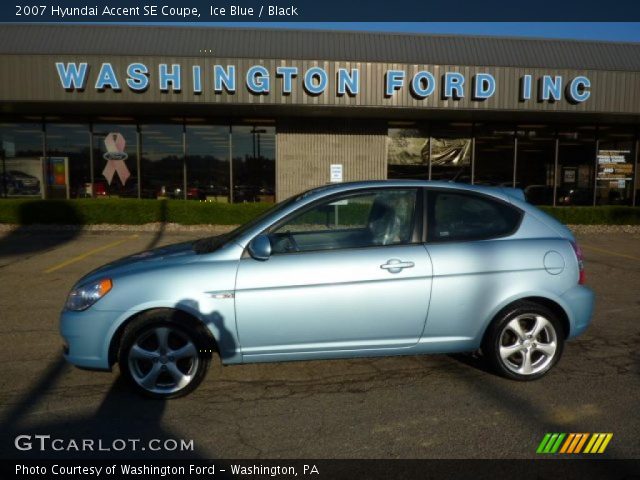 2007 Hyundai Accent SE Coupe in Ice Blue
