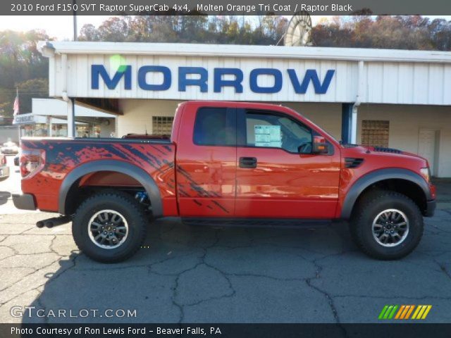 2010 Ford F150 SVT Raptor SuperCab 4x4 in Molten Orange Tri Coat