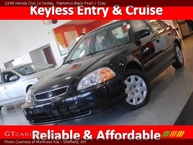 1998 Honda Civic LX Sedan in Flamenco Black Pearl