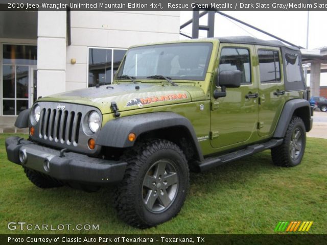 2010 Jeep Wrangler Unlimited Mountain Edition 4x4 in Rescue Green Metallic