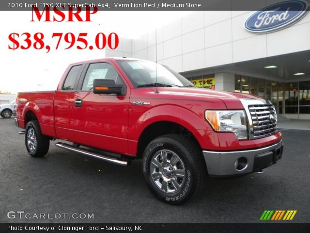 2010 Ford F150 XLT SuperCab 4x4 in Vermillion Red