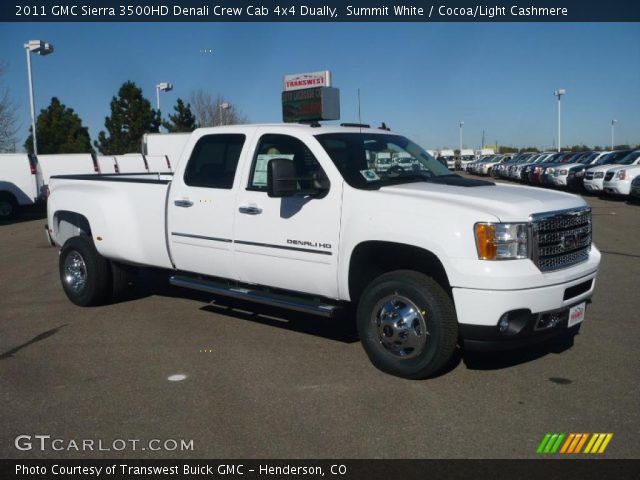 2011 GMC Sierra 3500HD Denali Crew Cab 4x4 Dually in Summit White