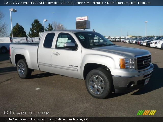 2011 GMC Sierra 1500 SLT Extended Cab 4x4 in Pure Silver Metallic