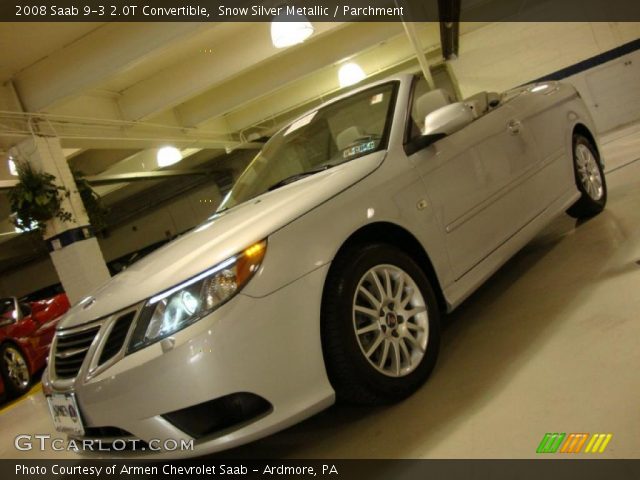 2008 Saab 9-3 2.0T Convertible in Snow Silver Metallic