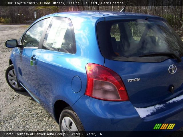 2008 Toyota Yaris S 3 Door Liftback in Blazing Blue Pearl