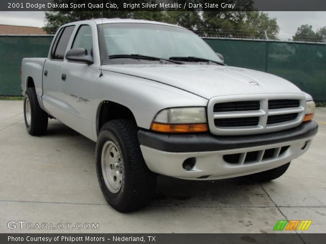 2001 Dodge Dakota Sport Quad Cab in Bright Silver Metallic