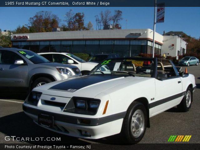 1985 Ford Mustang GT Convertible in Oxford White