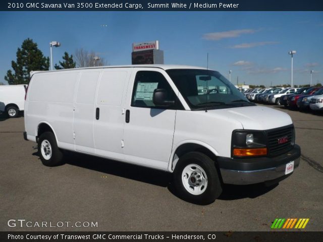 2010 GMC Savana Van 3500 Extended Cargo in Summit White