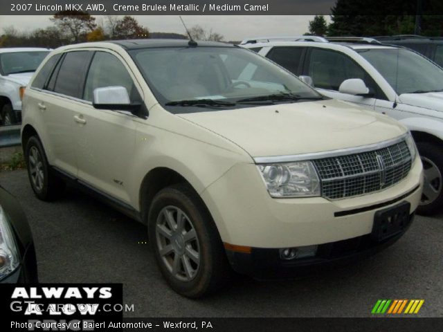 Creme Brulee Metallic - 2007 Lincoln MKX AWD - Medium Camel Interior ...