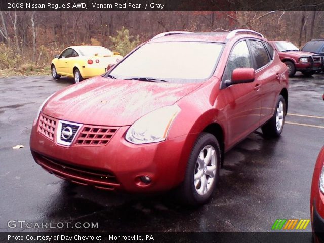 2008 Nissan Rogue S AWD in Venom Red Pearl
