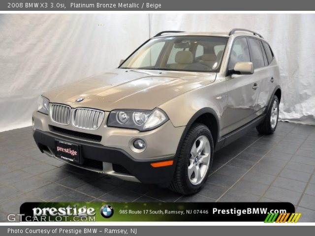 2008 BMW X3 3.0si in Platinum Bronze Metallic