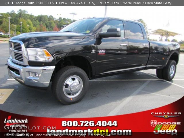 2011 Dodge Ram 3500 HD SLT Crew Cab 4x4 Dually in Brilliant Black Crystal Pearl