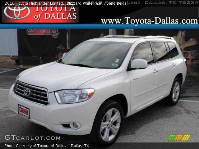 2010 Toyota Highlander Limited in Blizzard White Pearl