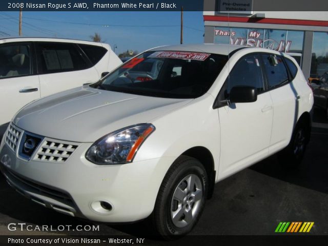 2008 Nissan Rogue S AWD in Phantom White Pearl