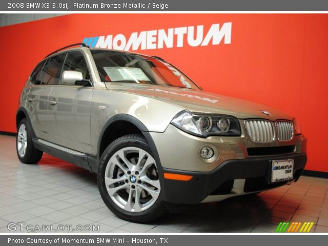 2008 BMW X3 3.0si in Platinum Bronze Metallic