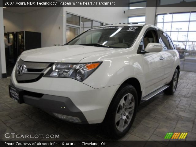 2007 Acura MDX Technology in Aspen White Pearl