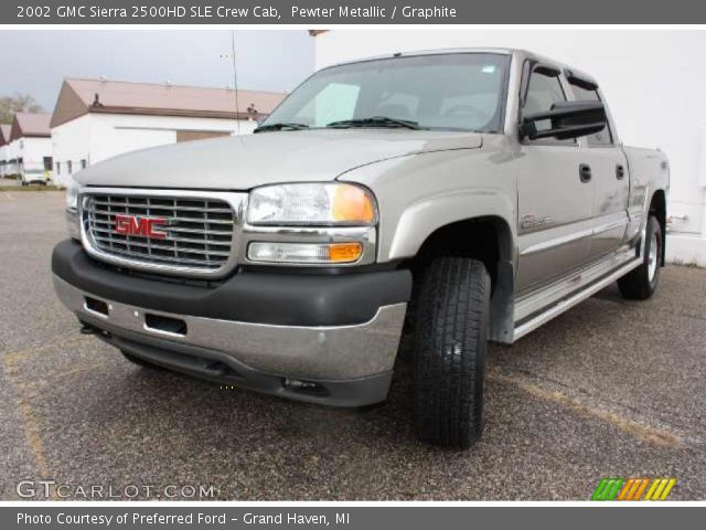 2002 GMC Sierra 2500HD SLE Crew Cab in Pewter Metallic