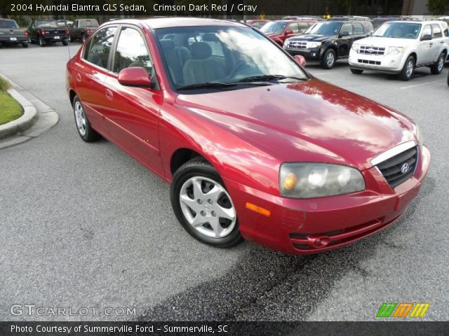2004 Hyundai Elantra GLS Sedan in Crimson Dark Red