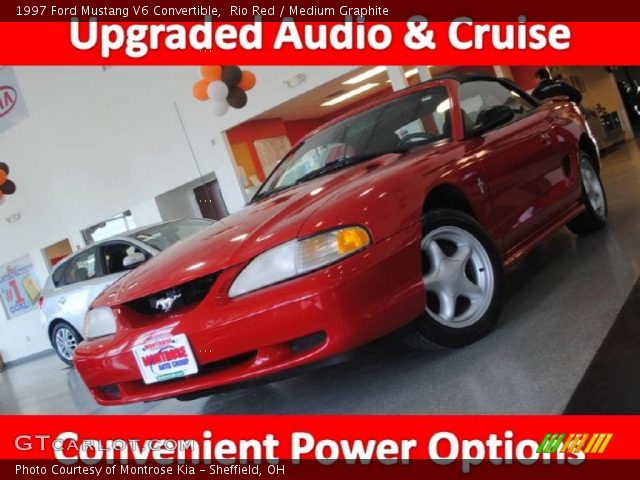 1997 Ford Mustang V6 Convertible in Rio Red