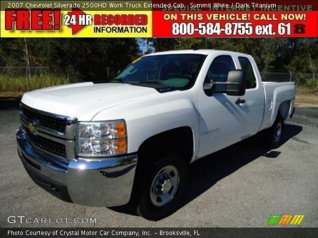2007 Chevrolet Silverado 2500HD Work Truck Extended Cab in Summit White