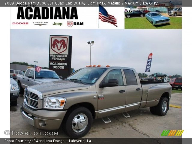 2009 Dodge Ram 3500 SLT Quad Cab Dually in Light Khaki Metallic