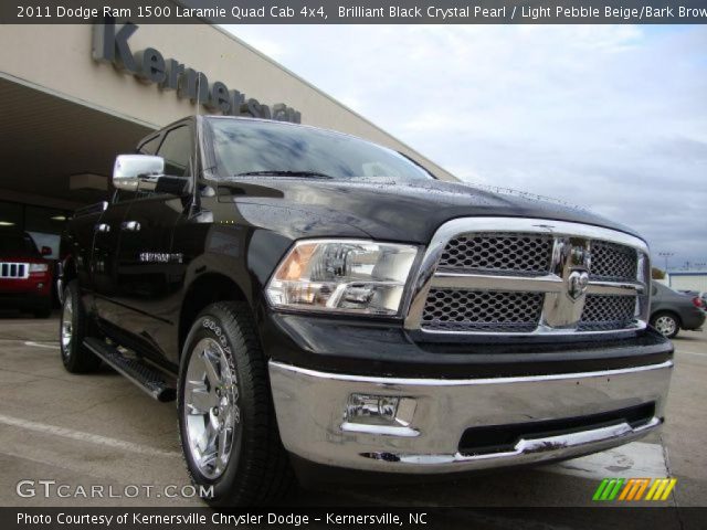 2011 Dodge Ram 1500 Laramie Quad Cab 4x4 in Brilliant Black Crystal Pearl