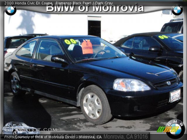 2000 Honda Civic EX Coupe in Flamenco Black Pearl
