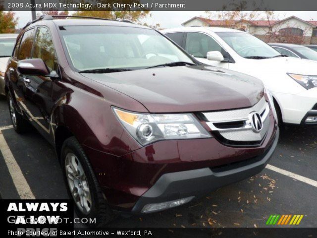 2008 Acura MDX Technology in Dark Cherry Pearl