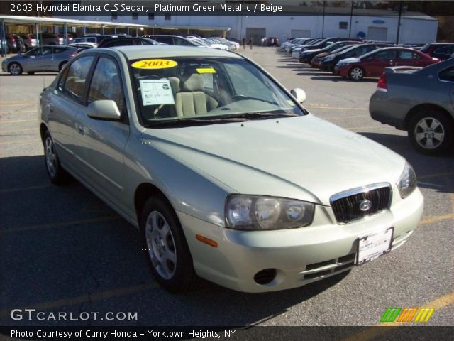 2003 Hyundai Elantra GLS Sedan in Platinum Green Metallic