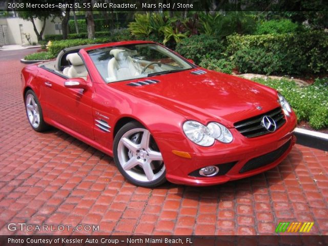 2008 Mercedes-Benz SL 55 AMG Roadster in Mars Red