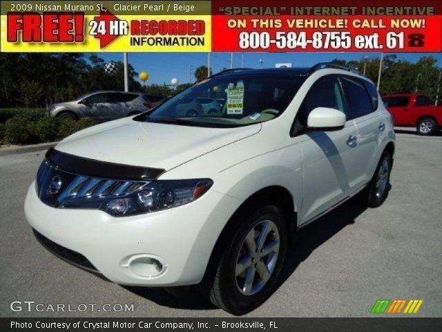 2009 Nissan Murano SL in Glacier Pearl