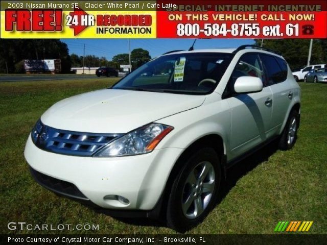 2003 Nissan Murano SE in Glacier White Pearl