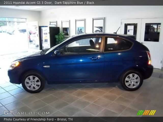 2011 Hyundai Accent GS 3 Door in Dark Sapphire Blue