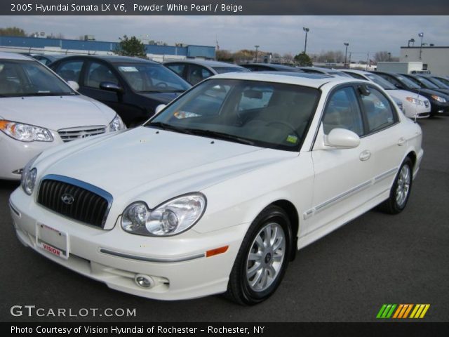 2005 Hyundai Sonata LX V6 in Powder White Pearl