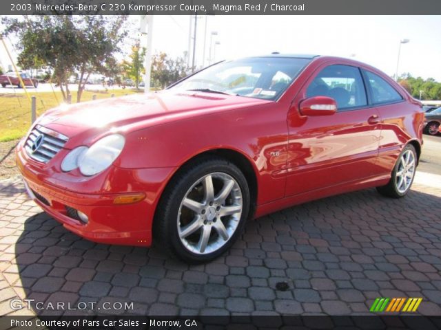 2003 Mercedes-Benz C 230 Kompressor Coupe in Magma Red