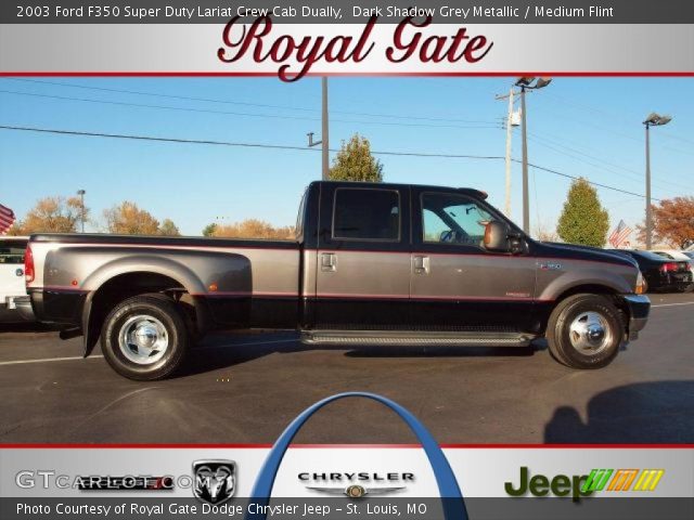 2003 Ford F350 Super Duty Lariat Crew Cab Dually in Dark Shadow Grey Metallic