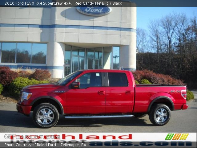 2010 Ford F150 FX4 SuperCrew 4x4 in Red Candy Metallic