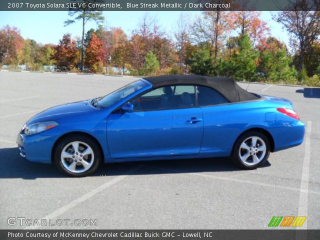 2007 Toyota Solara SLE V6 Convertible in Blue Streak Metallic