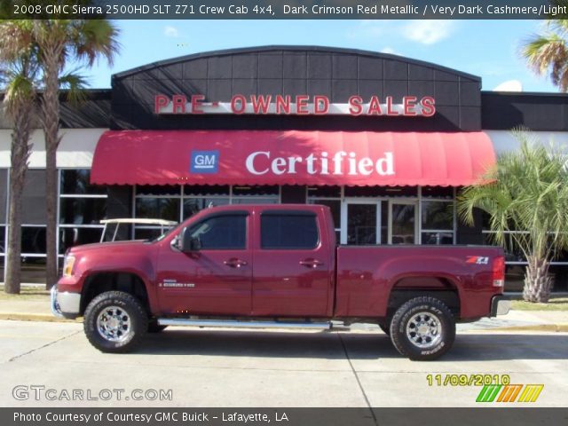 2008 GMC Sierra 2500HD SLT Z71 Crew Cab 4x4 in Dark Crimson Red Metallic