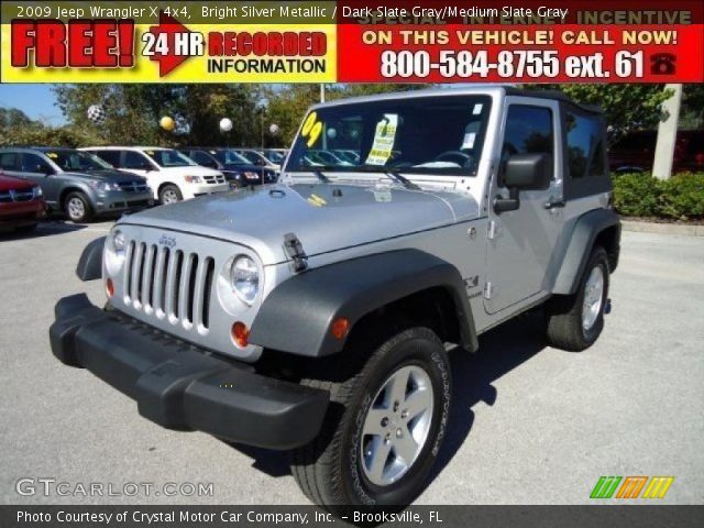 2009 Jeep Wrangler X 4x4 in Bright Silver Metallic