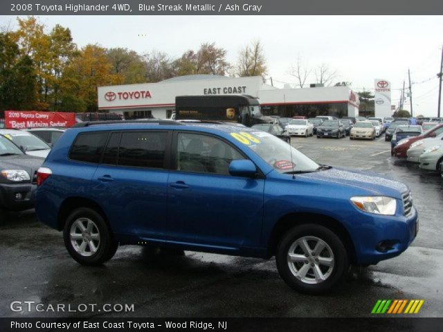 2008 Toyota Highlander 4WD in Blue Streak Metallic