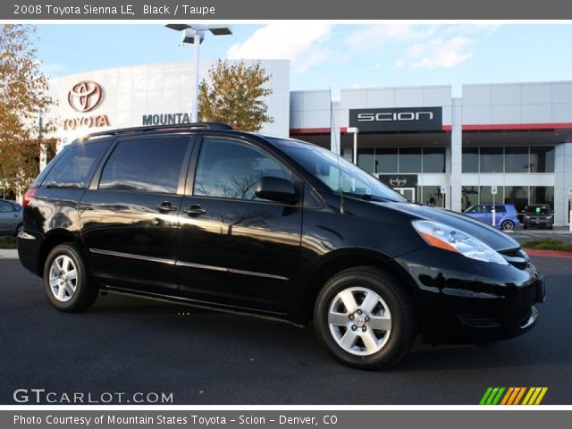 2008 Toyota Sienna LE in Black